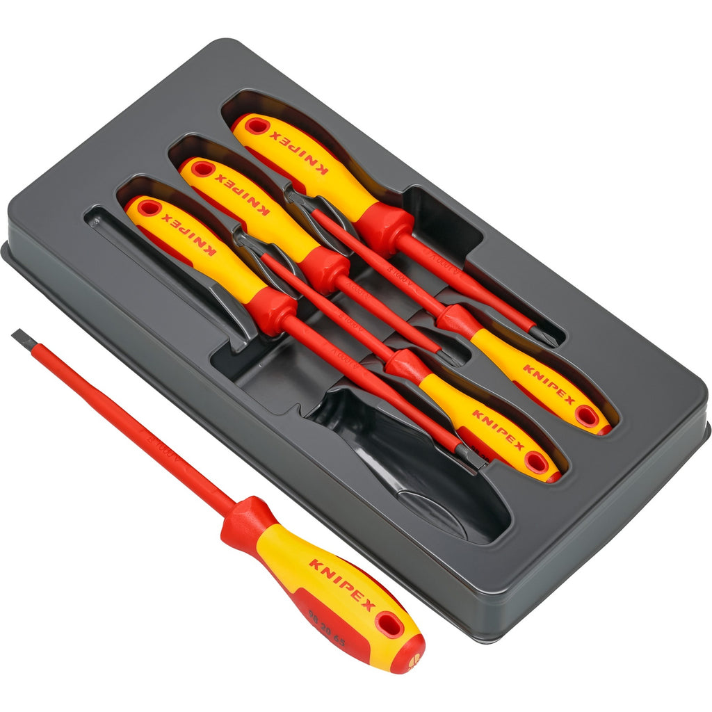 Knipex schroevendraaierset 00 20 12 v01 vde (rood geel, 6-delig)