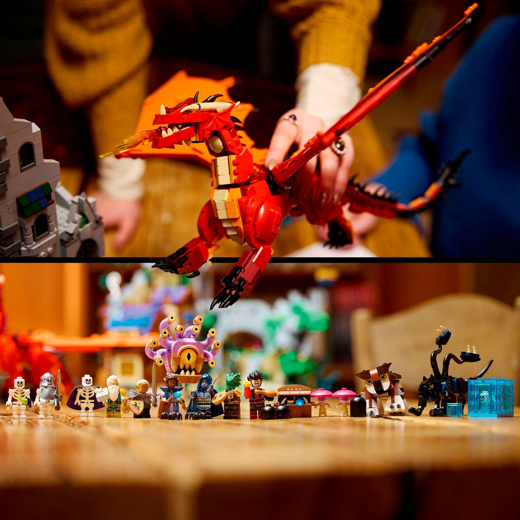 Lego ideas - dungeons dragons: het verhaal van de rode draak constructiespeelgoed (21348)