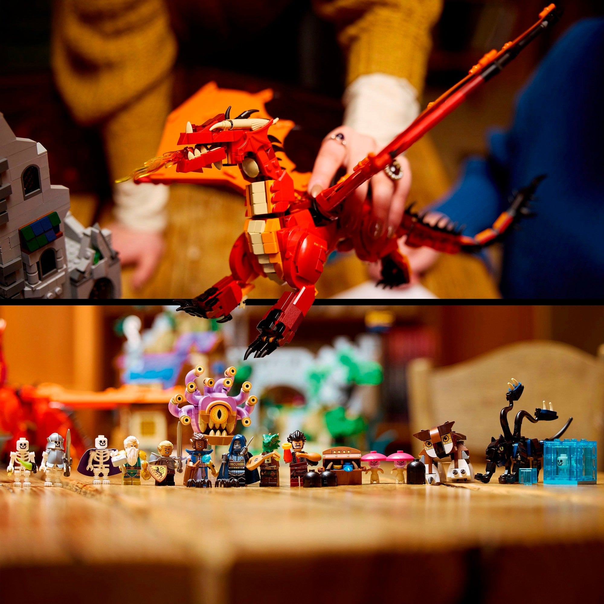 Lego ideas - dungeons dragons: het verhaal van de rode draak constructiespeelgoed (21348)