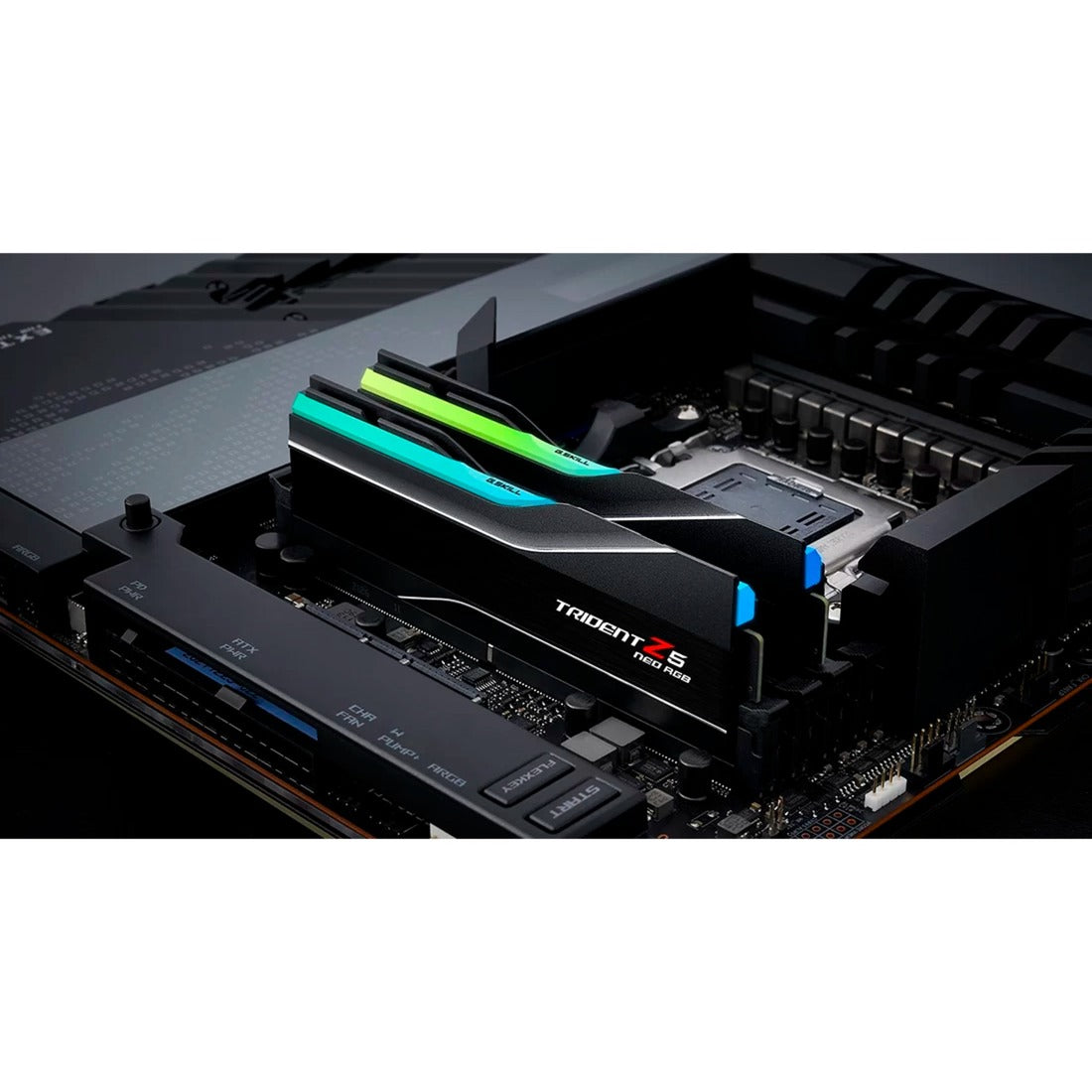 G.skill 32 gb ddr5-6400 (2x 16 gb) kit werkgeheugen (zwart, f5-6400j3239g16gx2-tz5nr, trident z5 neo rgb, expo)