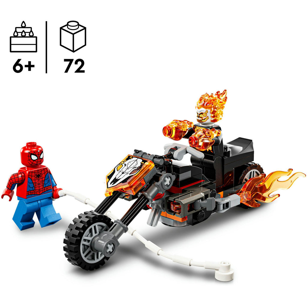LEGO Superhelden 76335 Marvel Spider-Man vs. Ghost Rider Motorrad