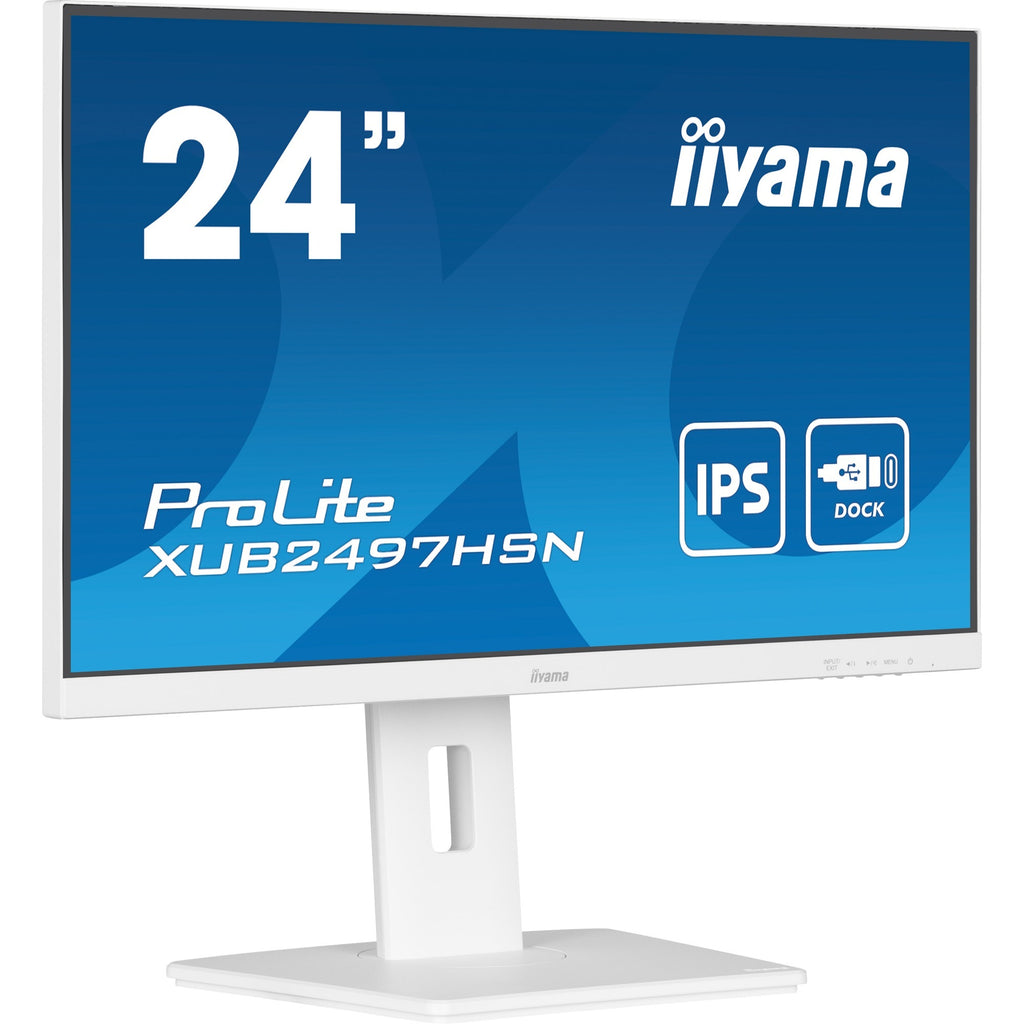 Iiyama prolite xub2497hsn-w2 23.8 monitor (wit, hdmi, displayport, 3x usb-a, usb-c, rj-45)