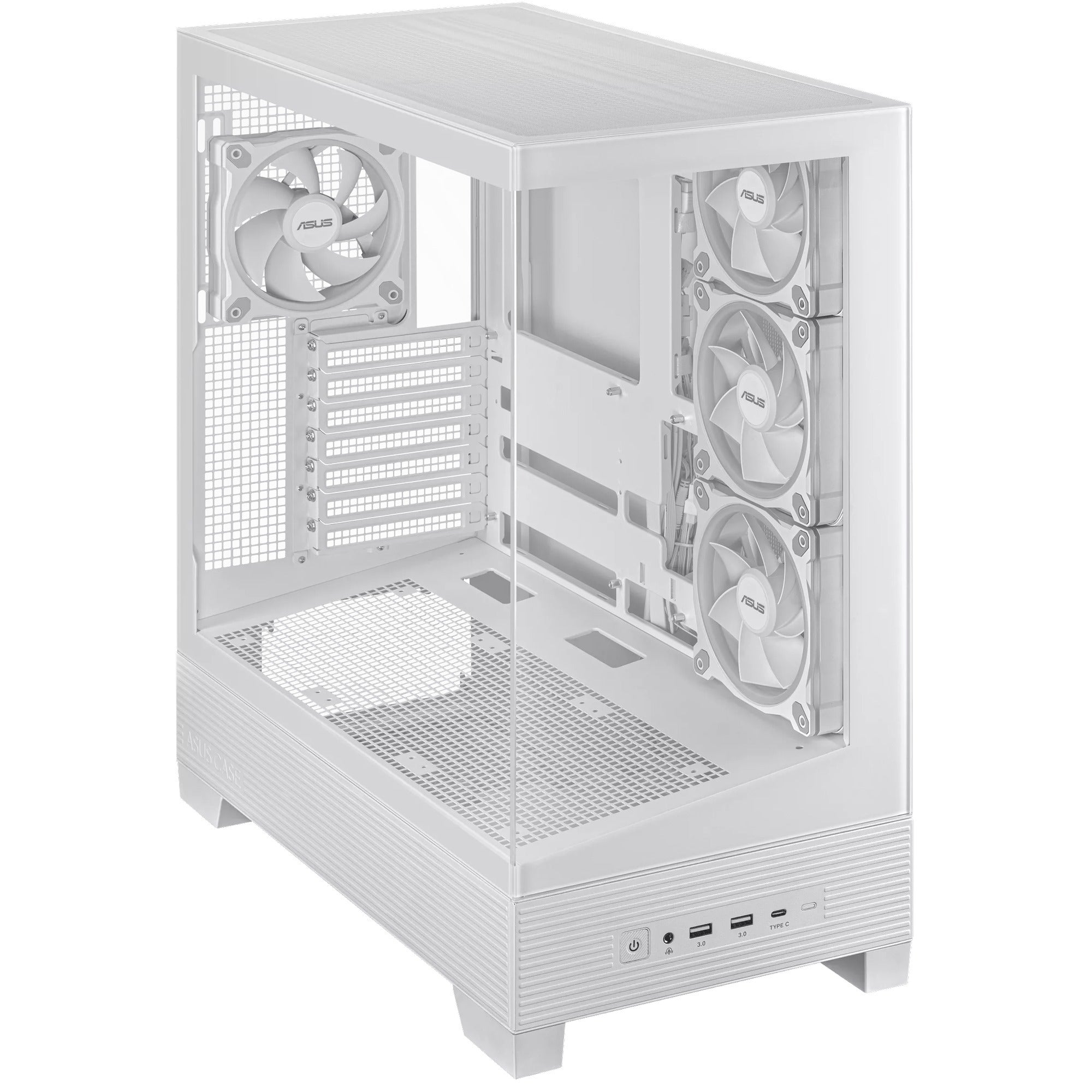 Asus a31 plus midi tower behuizing (wit | 2x usb-a | 2x usb-c | tempered glass)