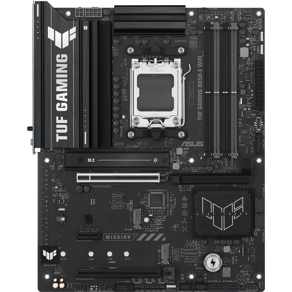 Asus tuf gaming b850-e wifi socket am5 moederbord (zwart, raid, 2.5gb-lan, wi-fi 6e, bt, sound, atx)