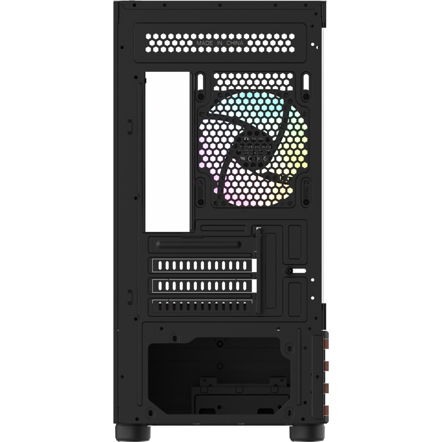 Thermaltake view 170 ws argb mini tower behuizing (zwart houtkleur | 2x usb-a | rgb | window)
