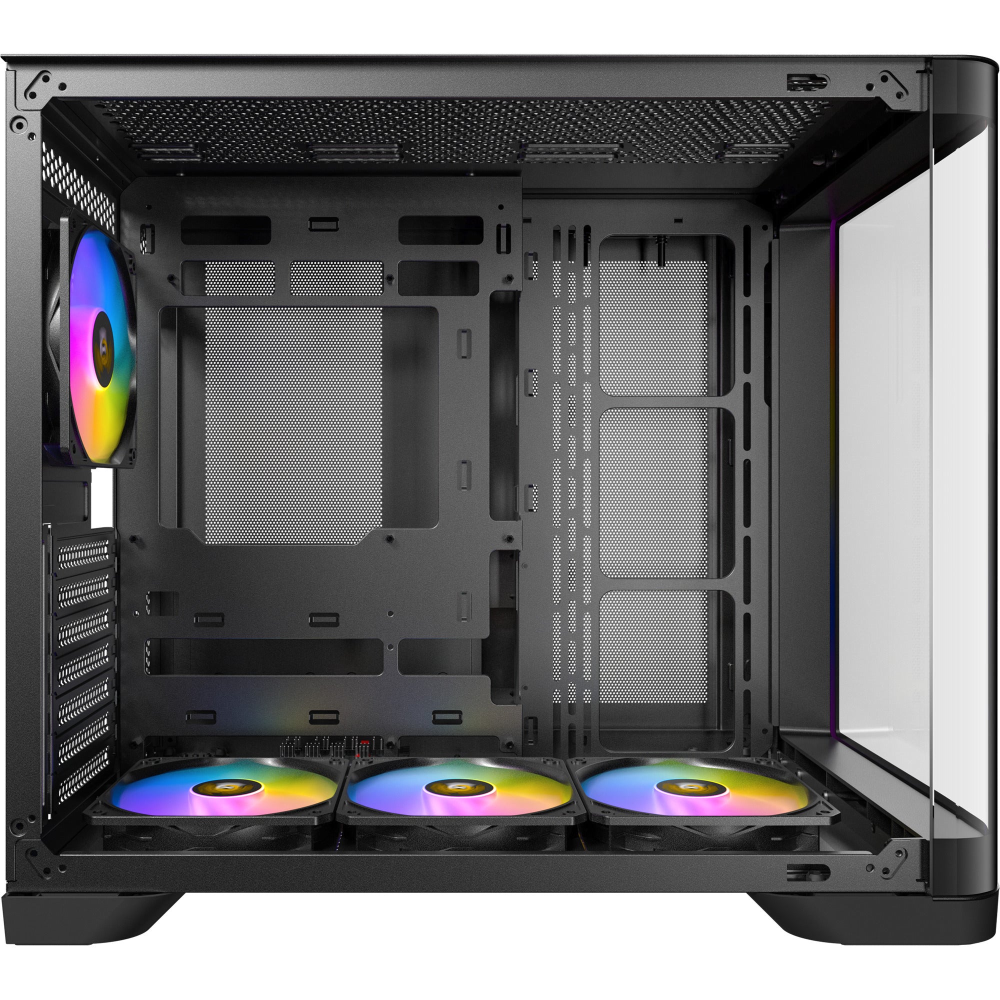 Antec c5 curve argb midi tower behuizing (zwart | 2x usb-a | 1x usb-c | tempered glass)
