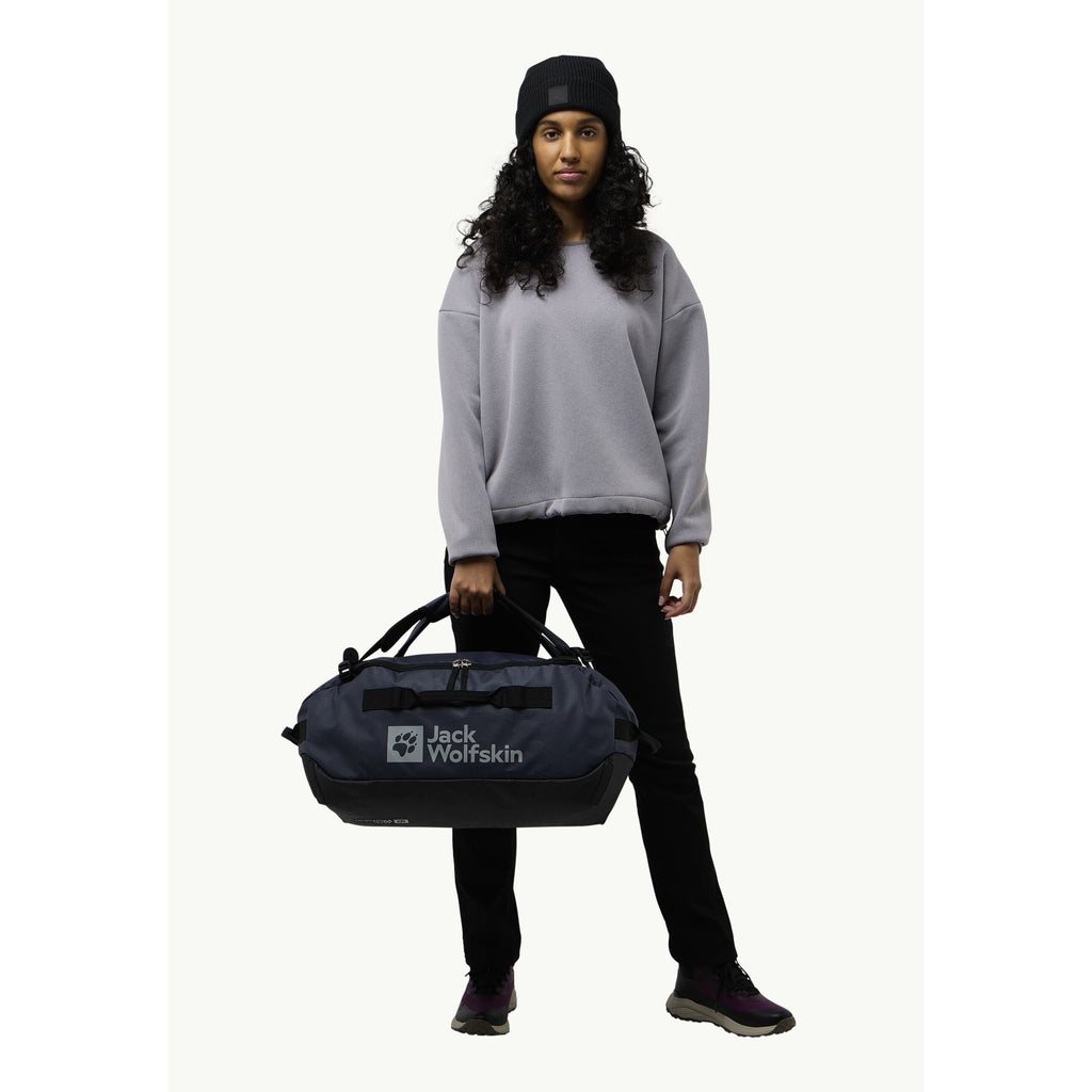 Jack wolfskin all-in duffle 35 rugzak (donkerblauw, 35 liter)