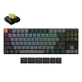 Keychron k1 qmk-h4, toetsenbord (zwart, us lay-out, milk pom banana, 80%, rgb leds, abs keycap, hot swap, usb-c | bluetooth 5.2)
