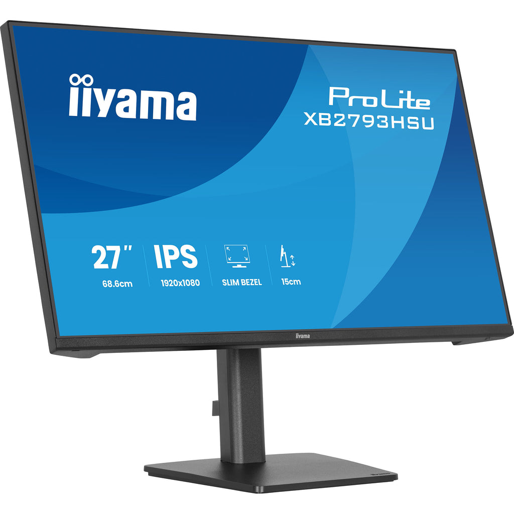 Iiyama prolite xb2793hsu-b1 27 monitor (zwart (mat), 120hz, hdmi, displayport, usb, audio)