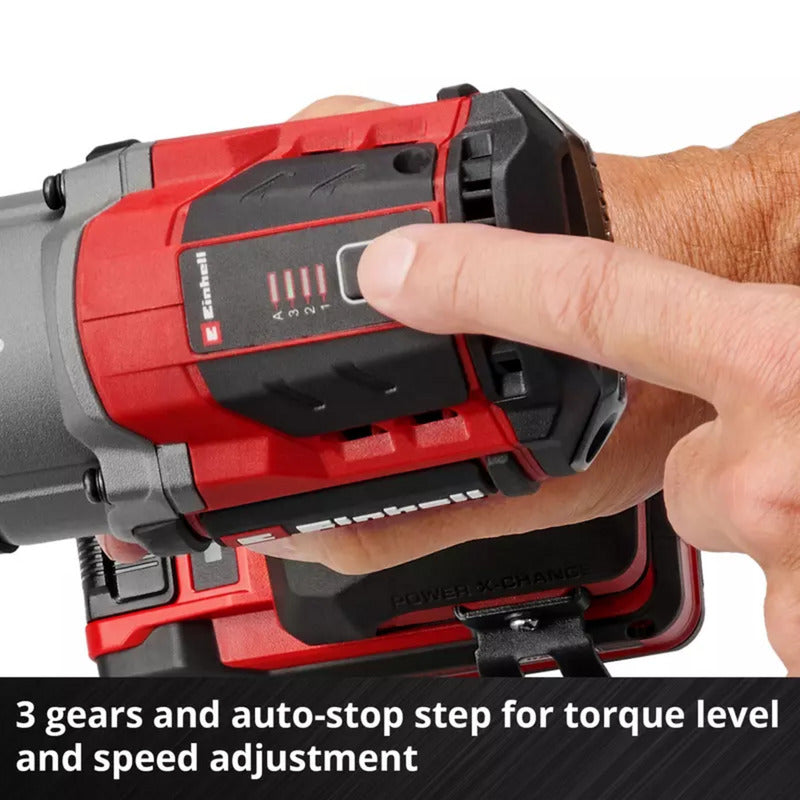 Einhell professional accu slagmoersleutel tp-cw 18 750-c li bl-solo (rood zwart, power x-change, accu en oplader niet inbegrepen)