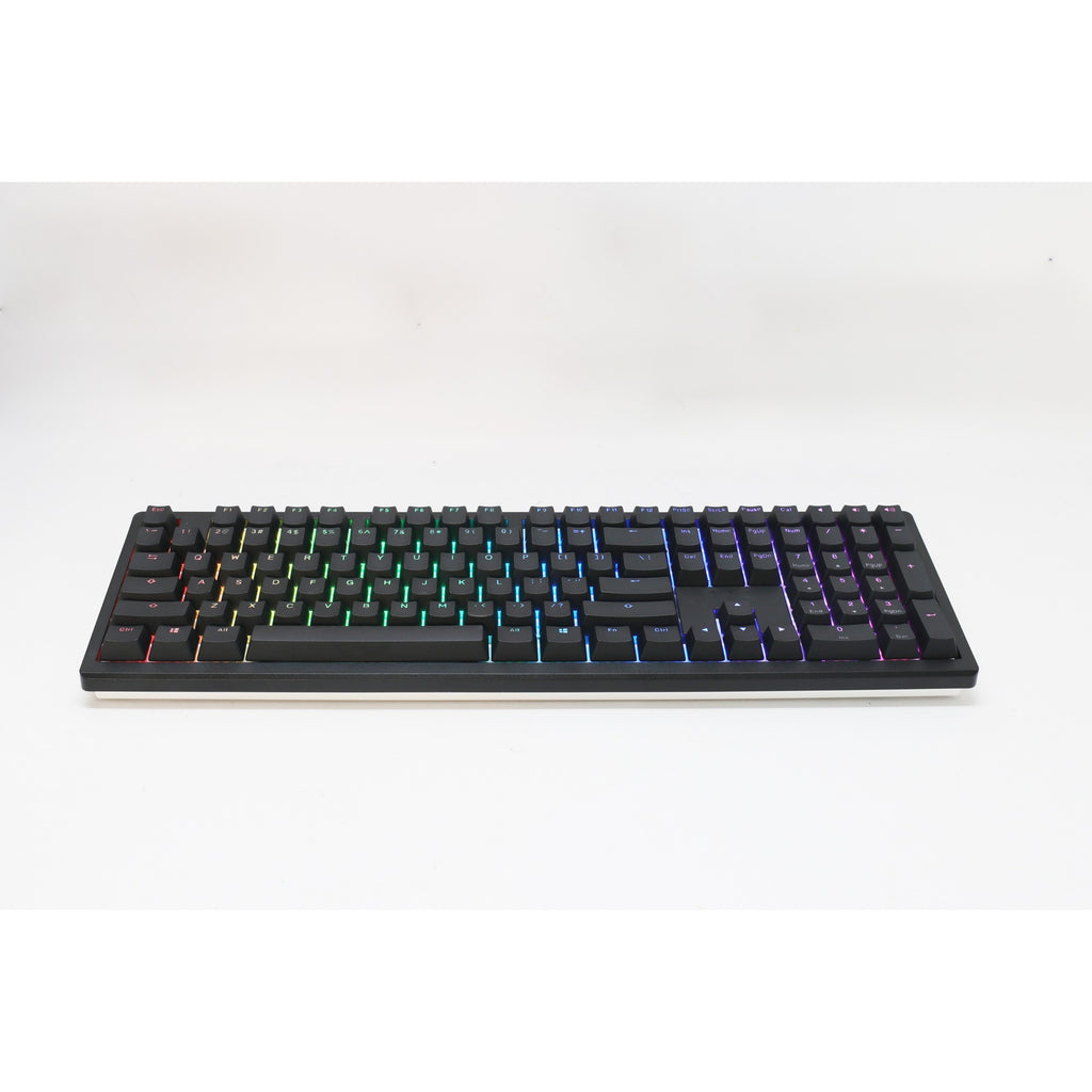 Ducky zero 6108 classic black, gaming toetsenbord (zwart wit, us lay-out, cherry mx2a red, rgb leds, double-shot pbt, hot swap, 2.4ghz | bluetooth | usb-c)