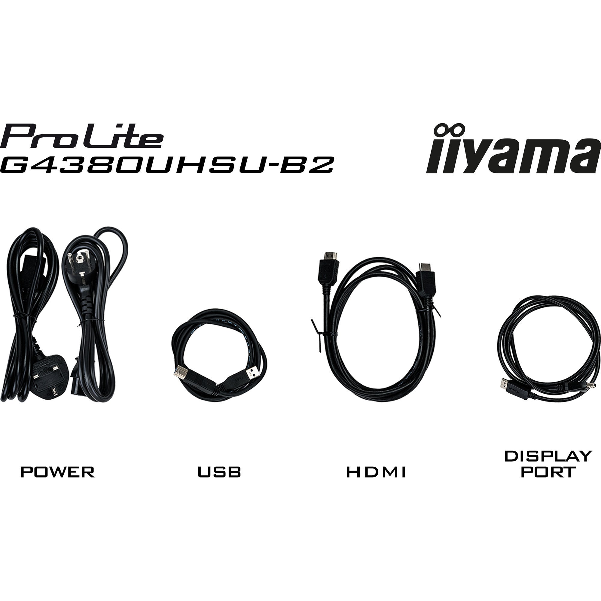 Iiyama g-master red eagle g4380uhsu-b2 42.5 4k uhd gaming monitor (zwart, 2x hdmi, 2x displayport, 6x usb-a, usb-b, 2x usb-c, 144 hz)