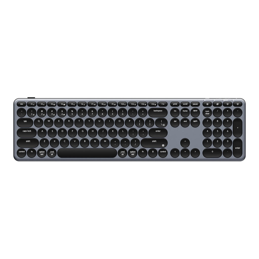 Keychron b5 pro-k1 toetsenbord (grijs, us lay-out (qwerty), scissor switches, 100%, abs keycaps, 2.4 ghz bluetooth usb)