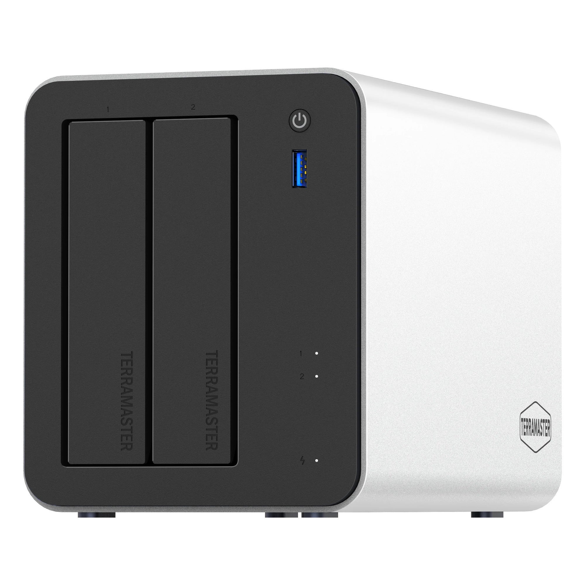 Terramaster f2-425 plus nas (wit, 2x 5gbe, hdmi, usb)