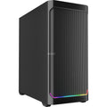 Sharkoon ak4 rgb strip midi tower behuizing (zwart | 2x usb-a | 1x usb-c | rgb)