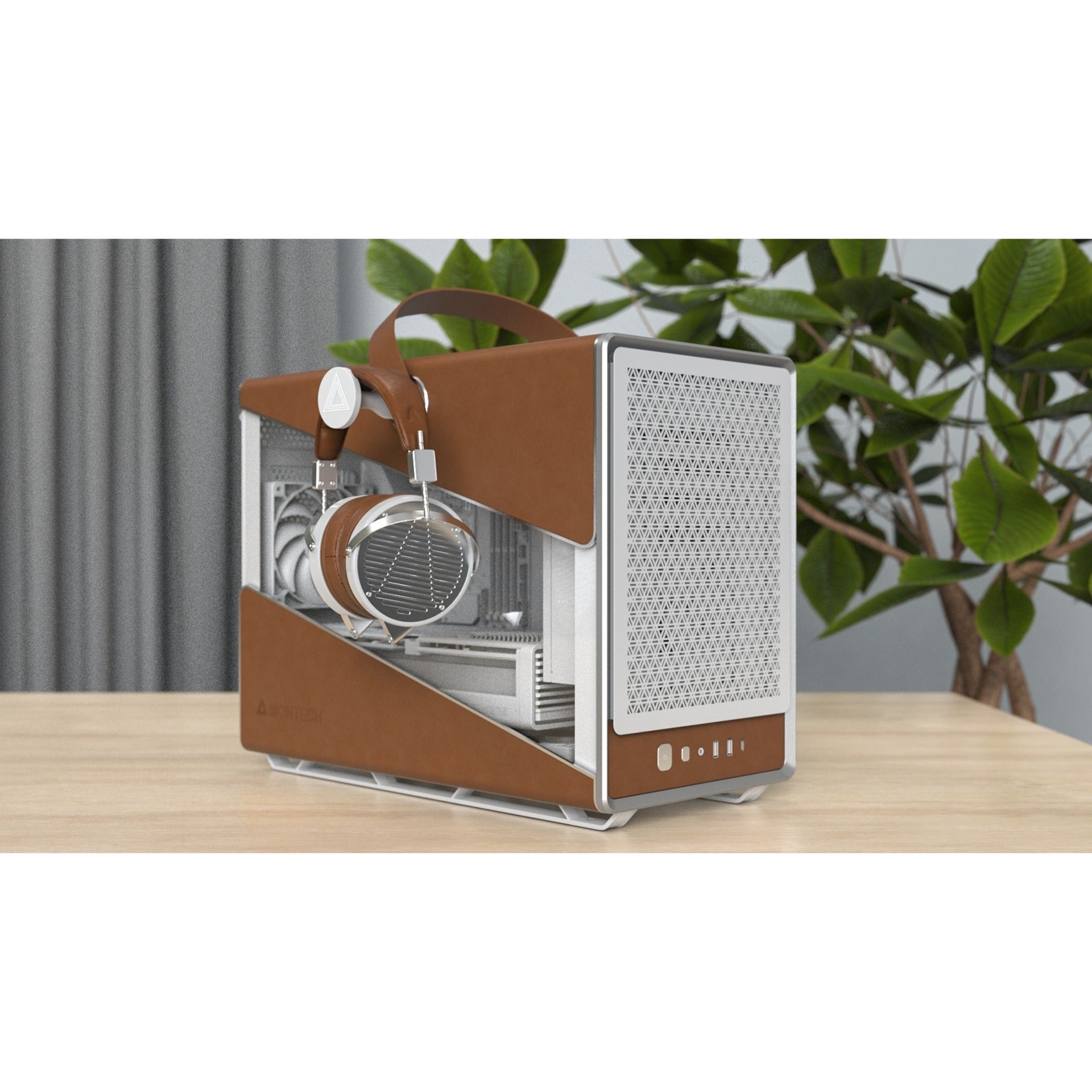 Montech heritage pro midi tower behuizing (wit beige | 2x usb-a | 1x usb-c)