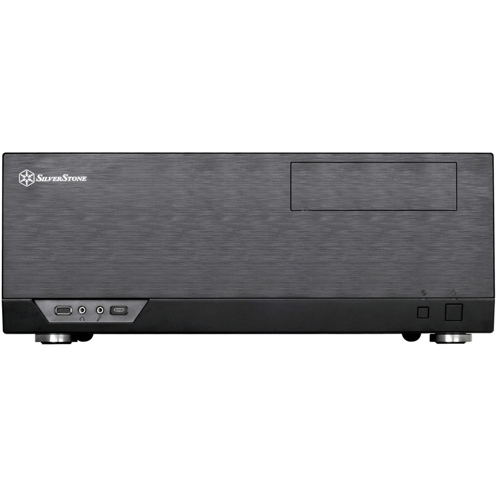 Silverstone sst-gd09b-c htpc behuizing (zwart | 1x usb-a | 1x usb-c)