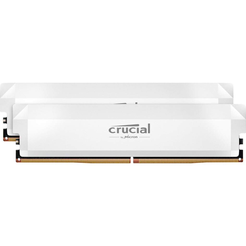 Crucial pro oc 32 gb ddr5-6000 (2x 16 gb) werkgeheugen (wit, cp2k16g60c36u5w, xmp 3.0, expo)