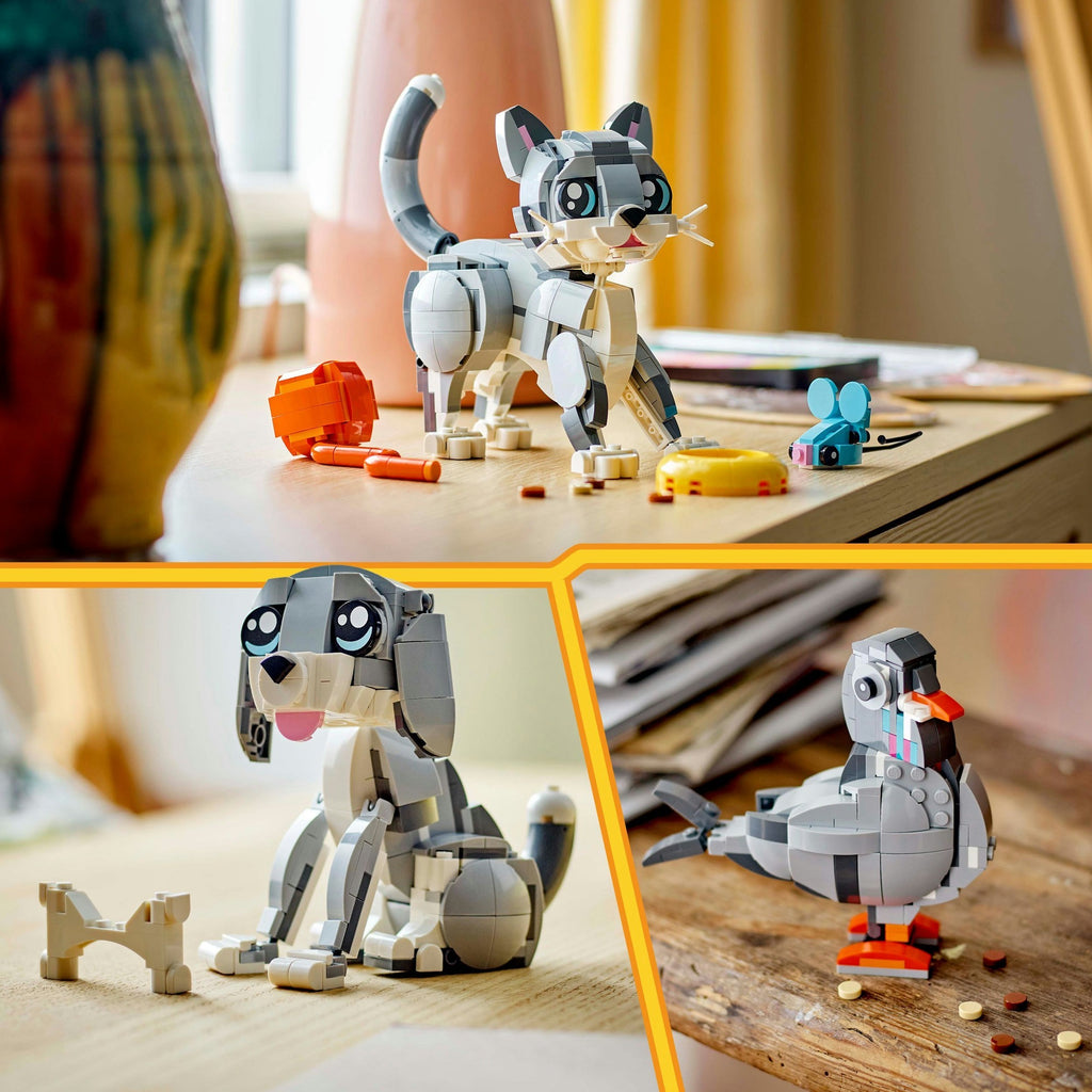 Lego creator 3in1 speelse kat, hond en duif speelgoed voor meisjes en jongens 8 jaar vanaf 31163