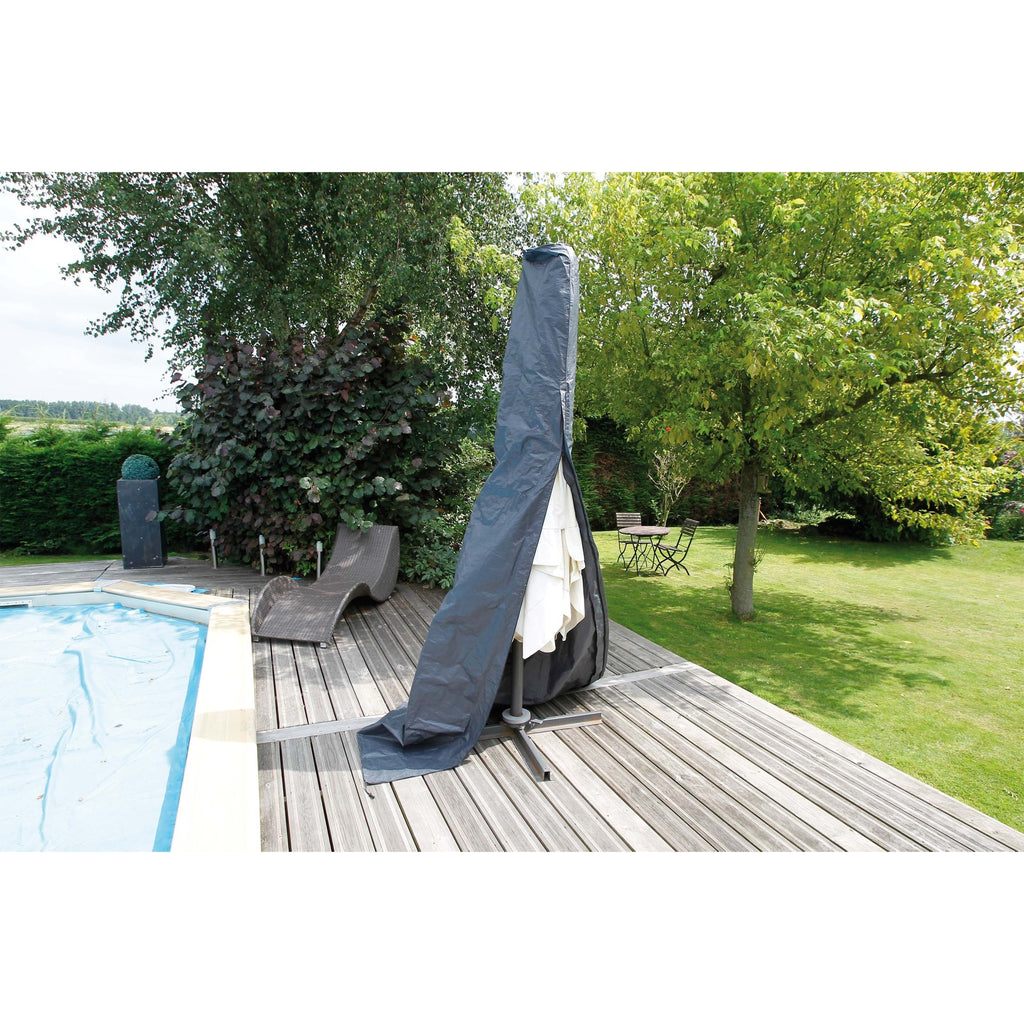 Nature tuinmeubelafdekhoes voor staande parasol (groot) afdekking (grijs, 6030617)