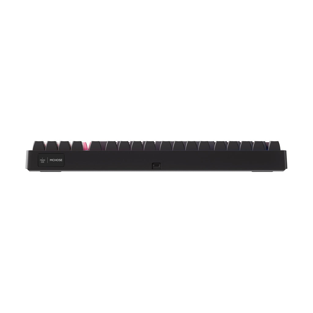 Mchose g98 pro black pink flame orange wireless tri-mode custom mechanical rgb gaming toetsenbord (zwart, us lay-out (qwerty), ttc flame orange, rgb, hot swap, side engraved pbt, draadloos | bluetooth | usb-c)
