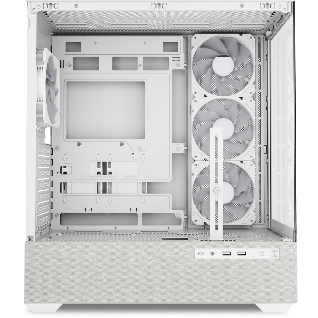 Sharkoon ak7 argb midi tower behuizing (wit | 2x usb-a | 1x usb-c | rgb | window)