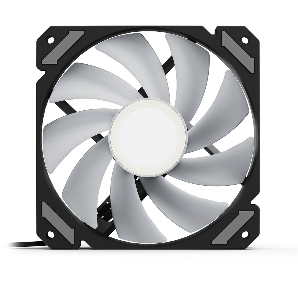 Sharkoon shark mirror rgb pwm case fan (zwart, 120 x 120 x 25 mm)