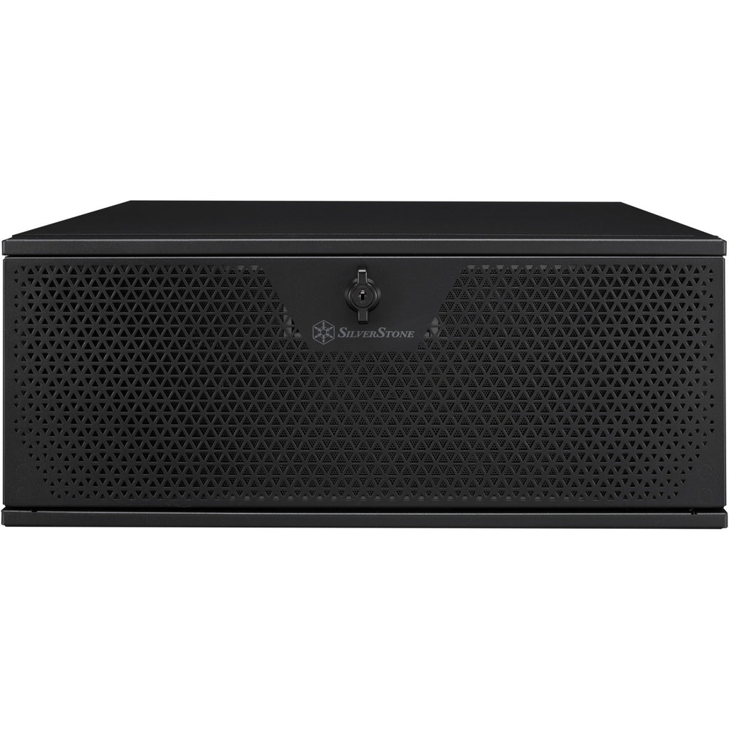 Silverstone rm44 rack behuizing (zwart | 4u | usb type-c | 2x 80mm casefan inbegrepen)