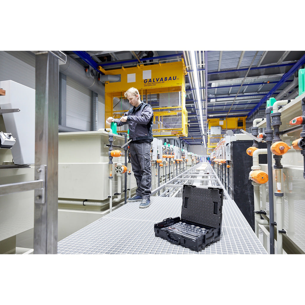 Wiha dopsleutel- en bitset 1 4 en 1 2 (60-dlg. incl. l-boxx)
