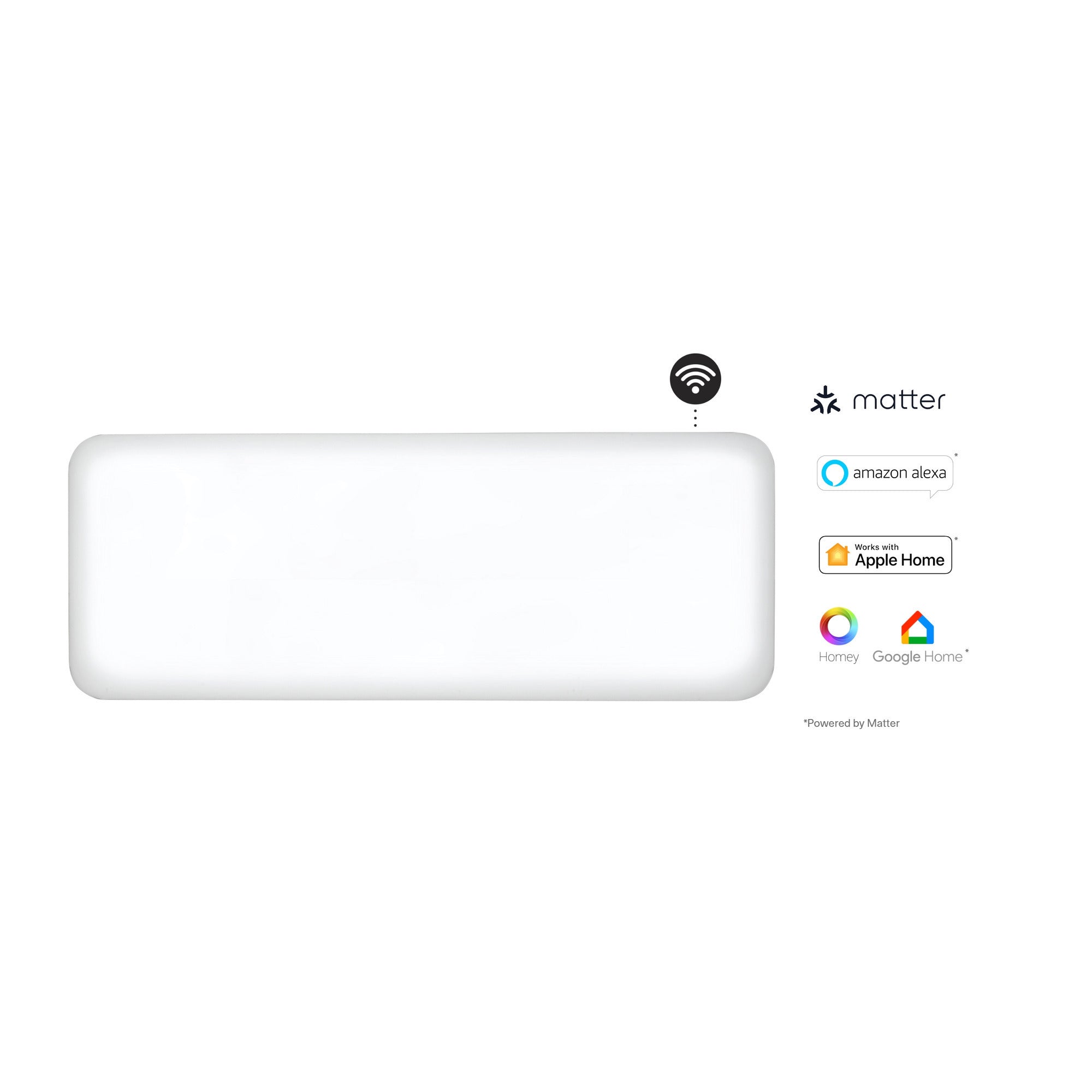 Mill steel wifi paneelverwarming pa1300wifi4, 1300 watt convector (wit, wifi 2,4 ghz (wifi 6), bluetooth 5.2, zigbee 3.0 + app)