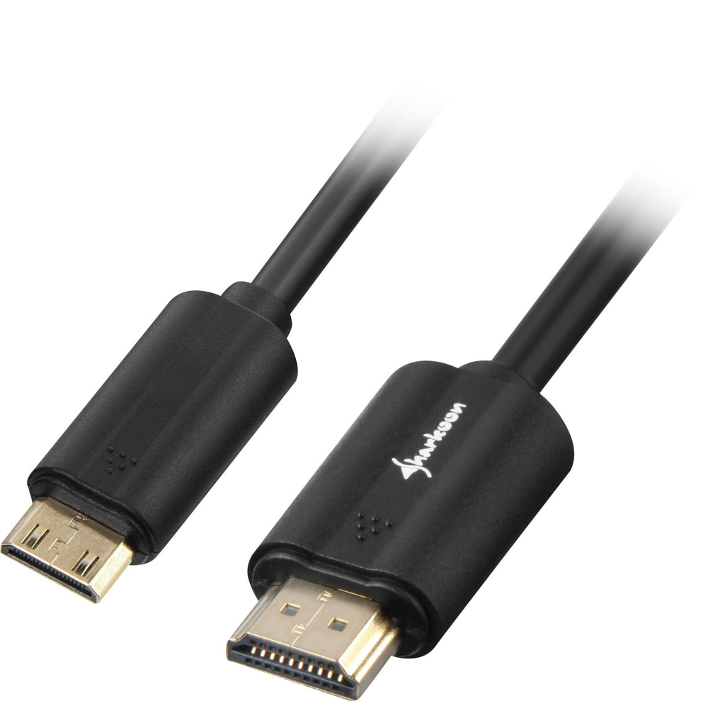 Sharkoon hdmi > mini-hdmi 2.0 adapter (zwart, 1 meter, 4k)