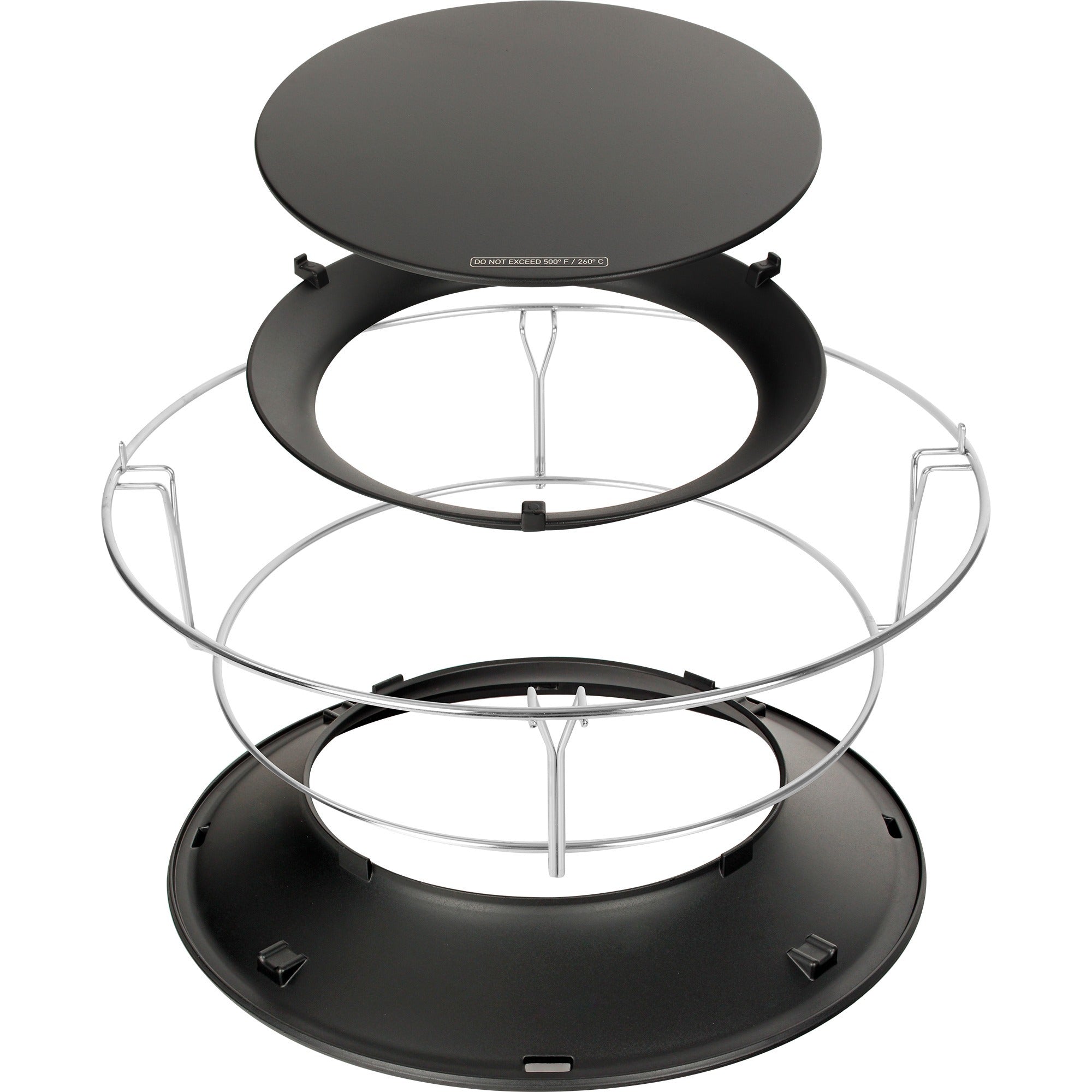 Kamado joe slōroller met rvs cooking rack voor classic i ii inlegrooster