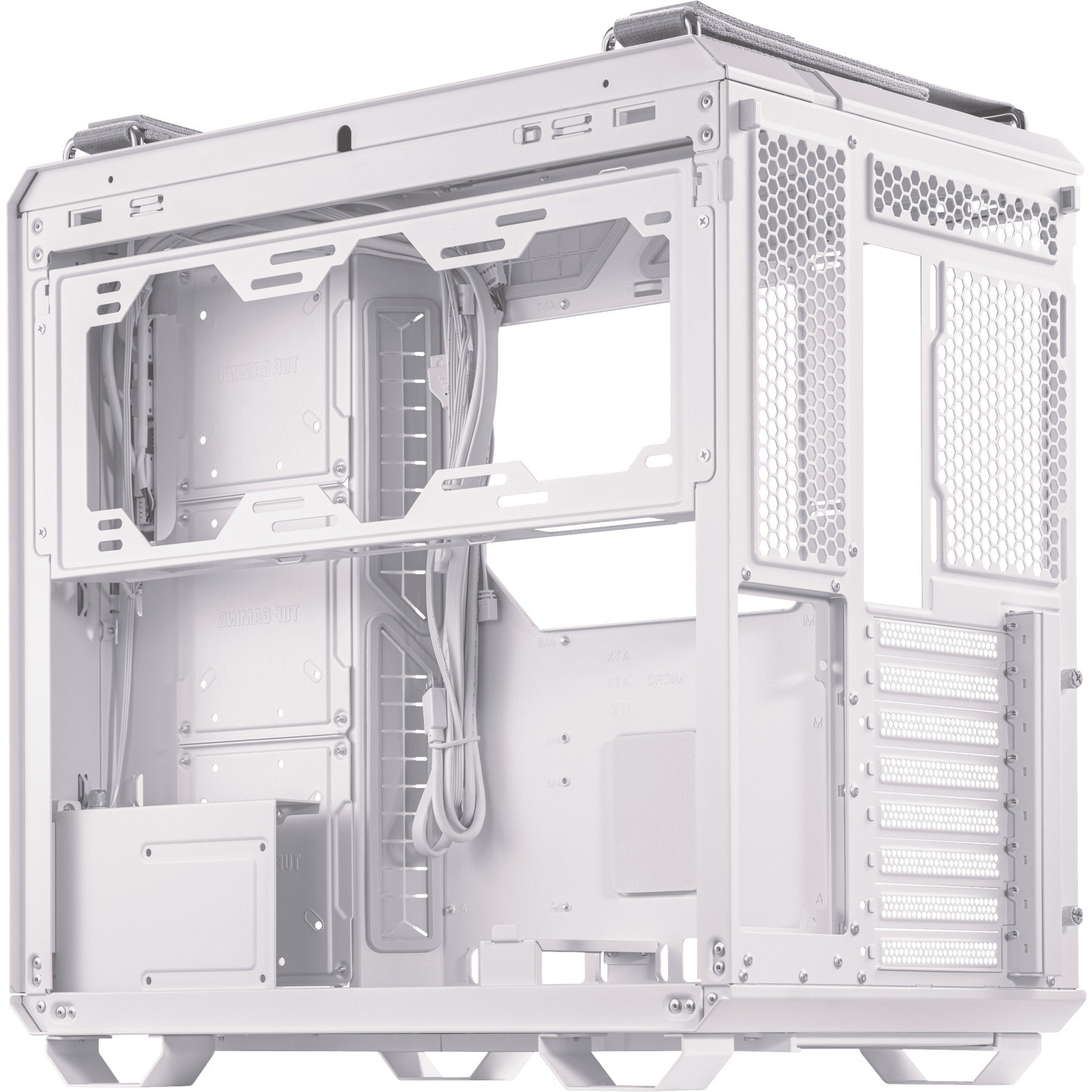 Asus tuf gaming gt502 midi tower behuizing (wit | 2x usb-a | 1x usb-c | tempered glass)