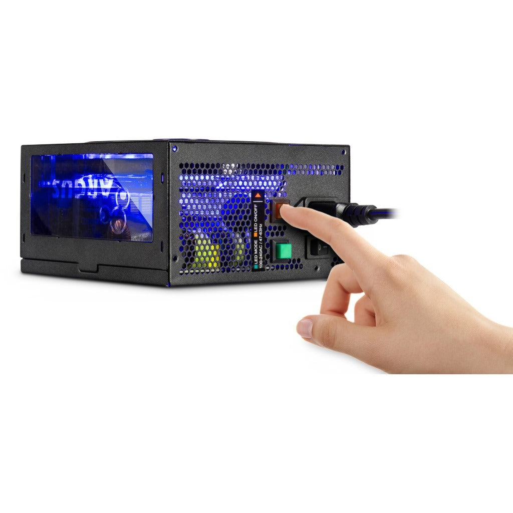 Inter-tech argus rgb-650w cm ii modulaire 650 watt voeding (zwart, 2x pcie)