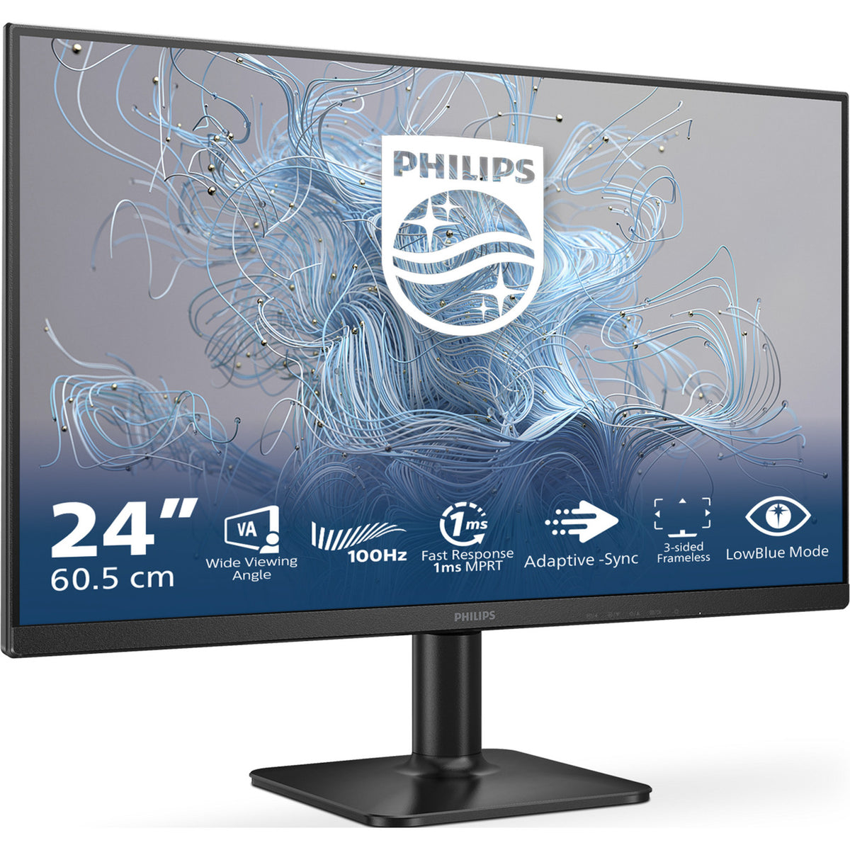 Philips 24e2n1100lb 23.8 monitor (zwart, 1x hdmi, 1x vga)
