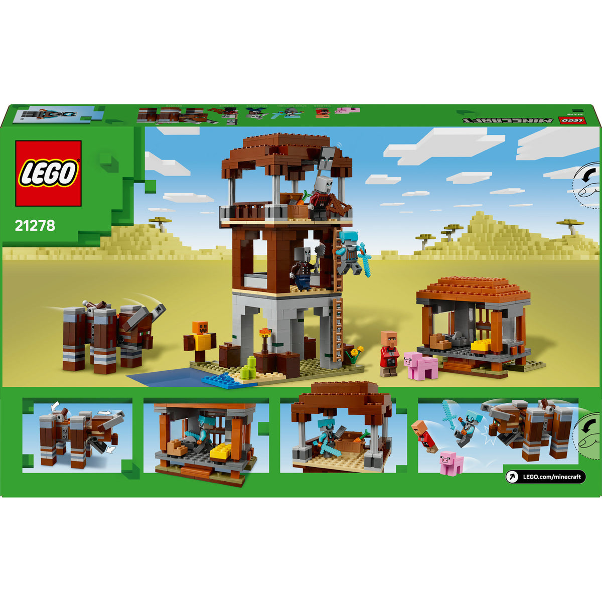 LEGO Minecraft 21278 Der Plünderer-Außenposten und Zerstörer