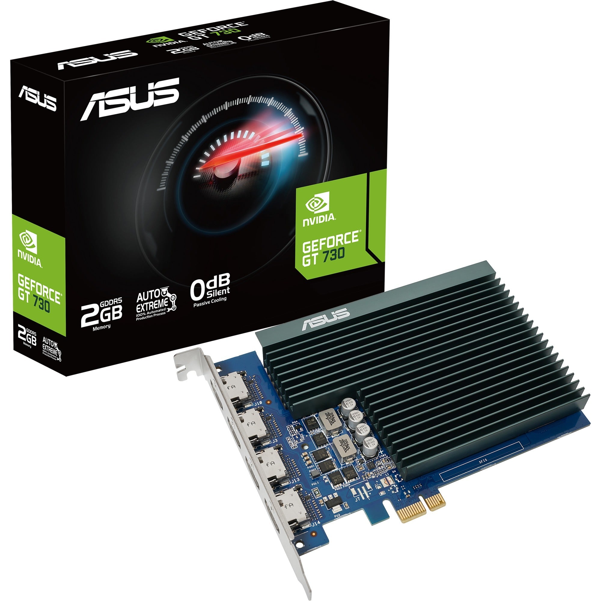 Asus geforce gt730-4h-sl-2gd5 grafische kaart (4x hdmi)