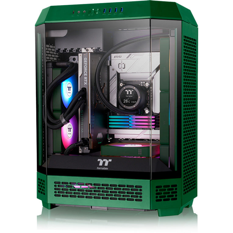 Thermaltake ct120 ex argb sync pc cooling fan racing green (3-fan pack) case fans (groen, 3 stuks, 120 x 120 x 25 mm, pwm)