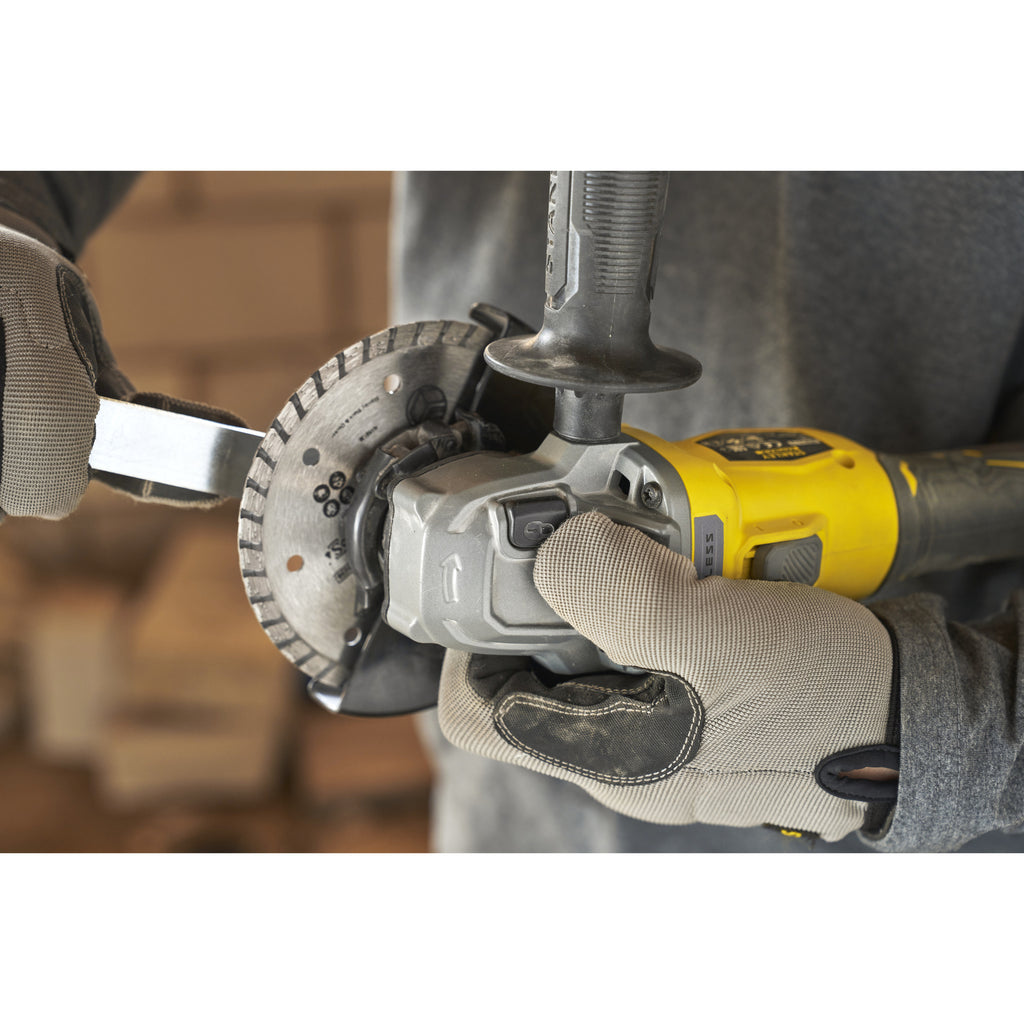 Stanley fatmax v20 18v haakse slijper 125mm (zwart geel, accu en oplader niet inbegrepen)
