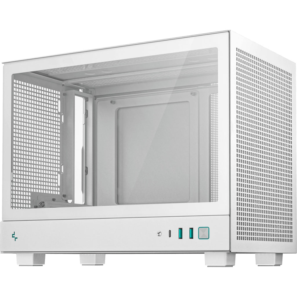 Deepcool ch160 mini tower behuizing (wit | 2x usb-a | 1x usb-c | tempered glass)