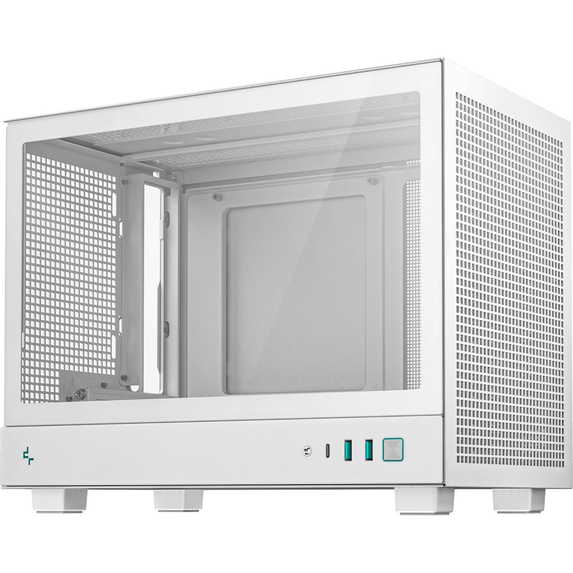 Deepcool ch160 mini tower behuizing (wit | 2x usb-a | 1x usb-c | tempered glass)