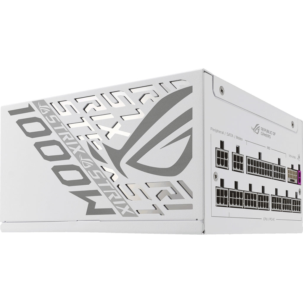 Asus rog strix platinum white edition modulaire 1000 watt voeding (wit, 1x 12v-2x6, 4x pcie)