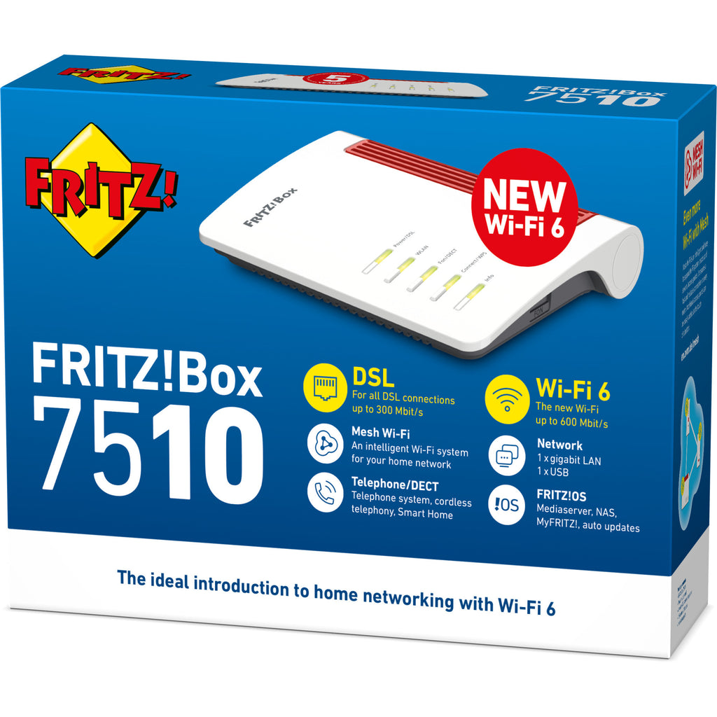 Fritz! box 7510 edition international router (rood)