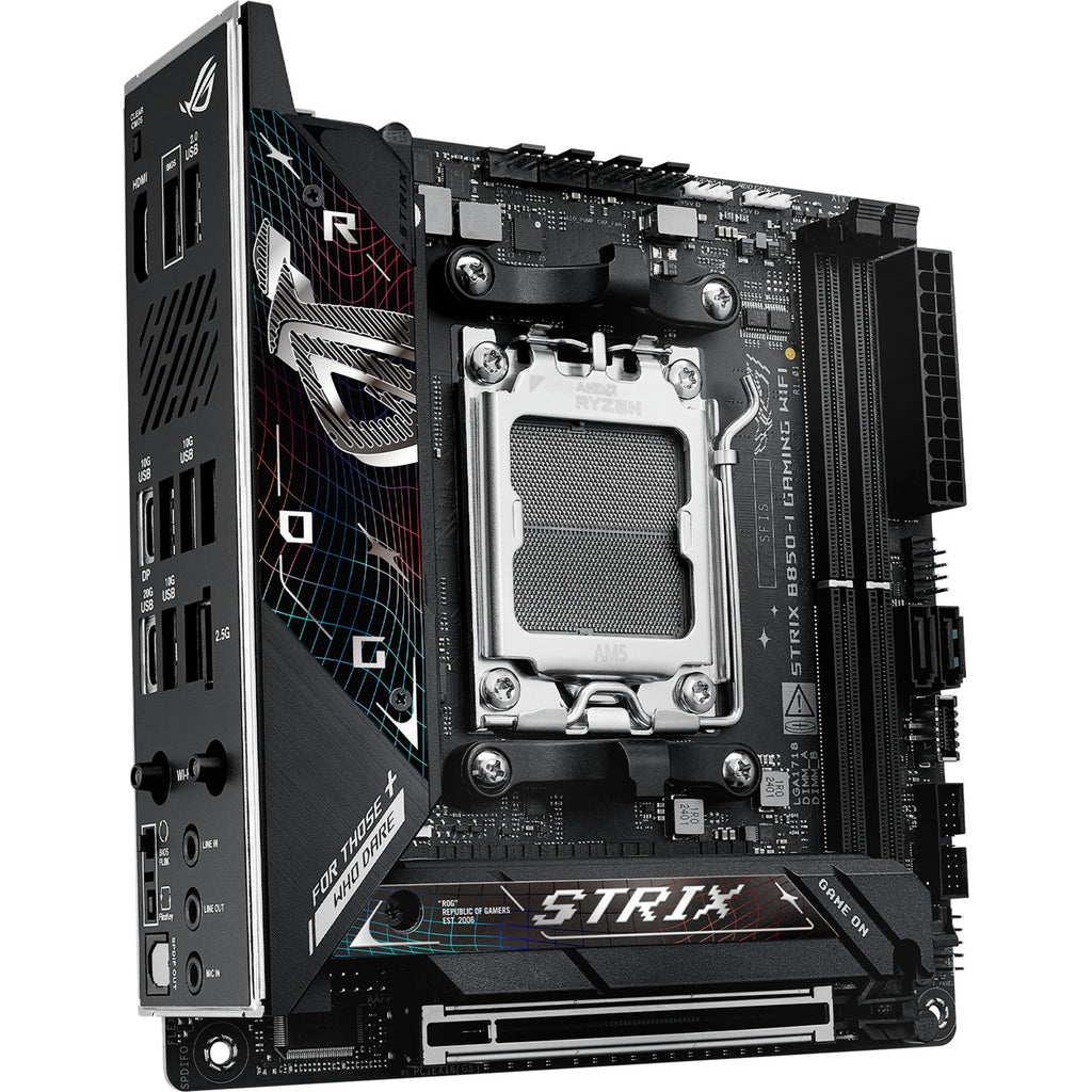 Asus rog strix b850-i gaming wifi socket am5 moederbord (2.5gb-lan, wi-fi 7, bt, sound, mini-itx)