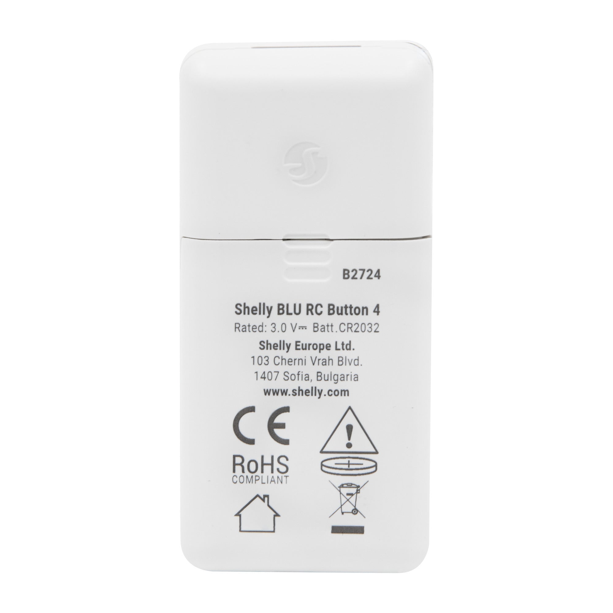 Shelly blu rc button 4 zb afstandsbediening (wit, bluetooth 5 (le), zigbee)