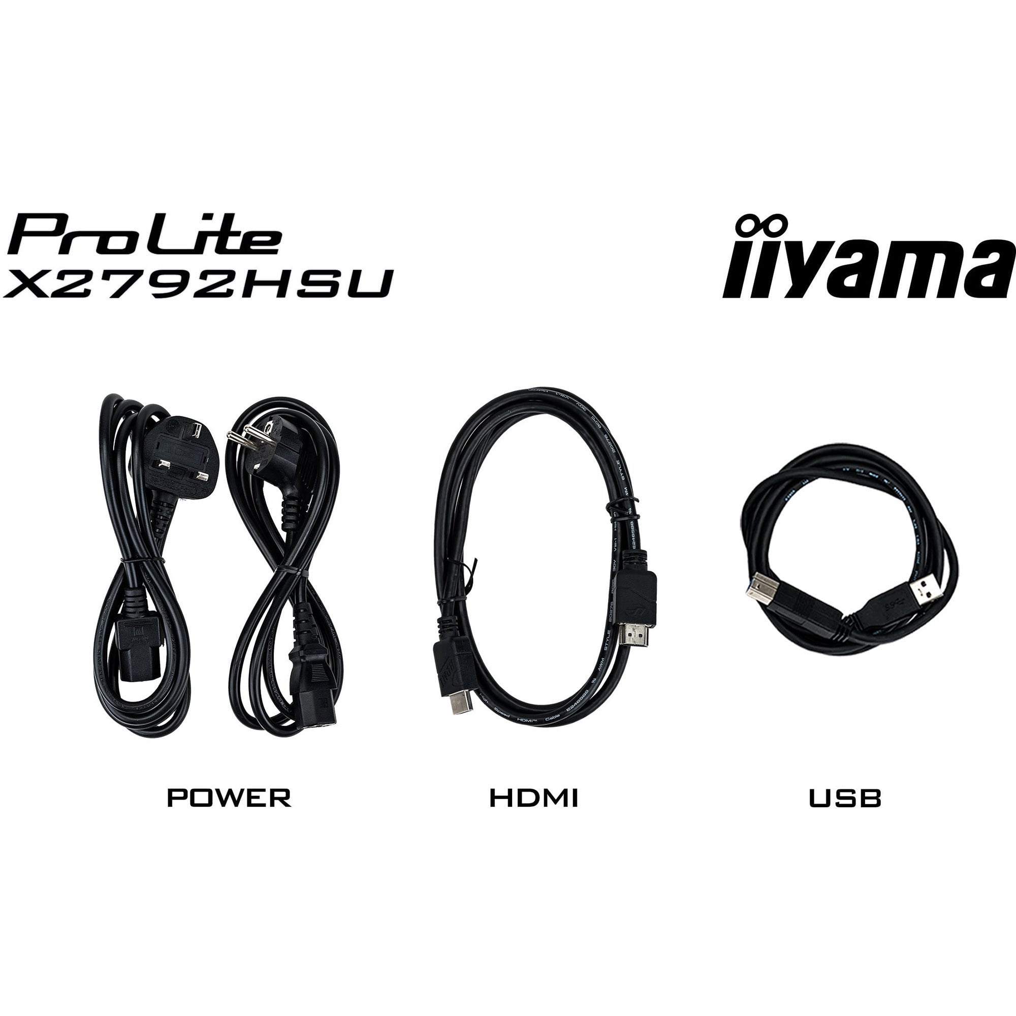 Iiyama prolite x2792hsu-b1 27 monitor (zwart (mat), hdmi, displayport, 2x usb-a, usb-b, 120 hz)