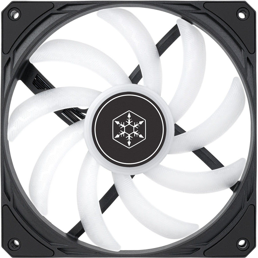 Silverstone air slimmer 140 argb case fan (zwart, 140 x 15 x 140 mm, pwm)