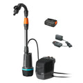 Gardena accu regentonpomp 2400 comfortautomatic 18v p4a gebruiksklare set incl. accu en oplader (donkergrijs zwart, 14605-20 | pomp | accu | oplader | buis en aansluiting)
