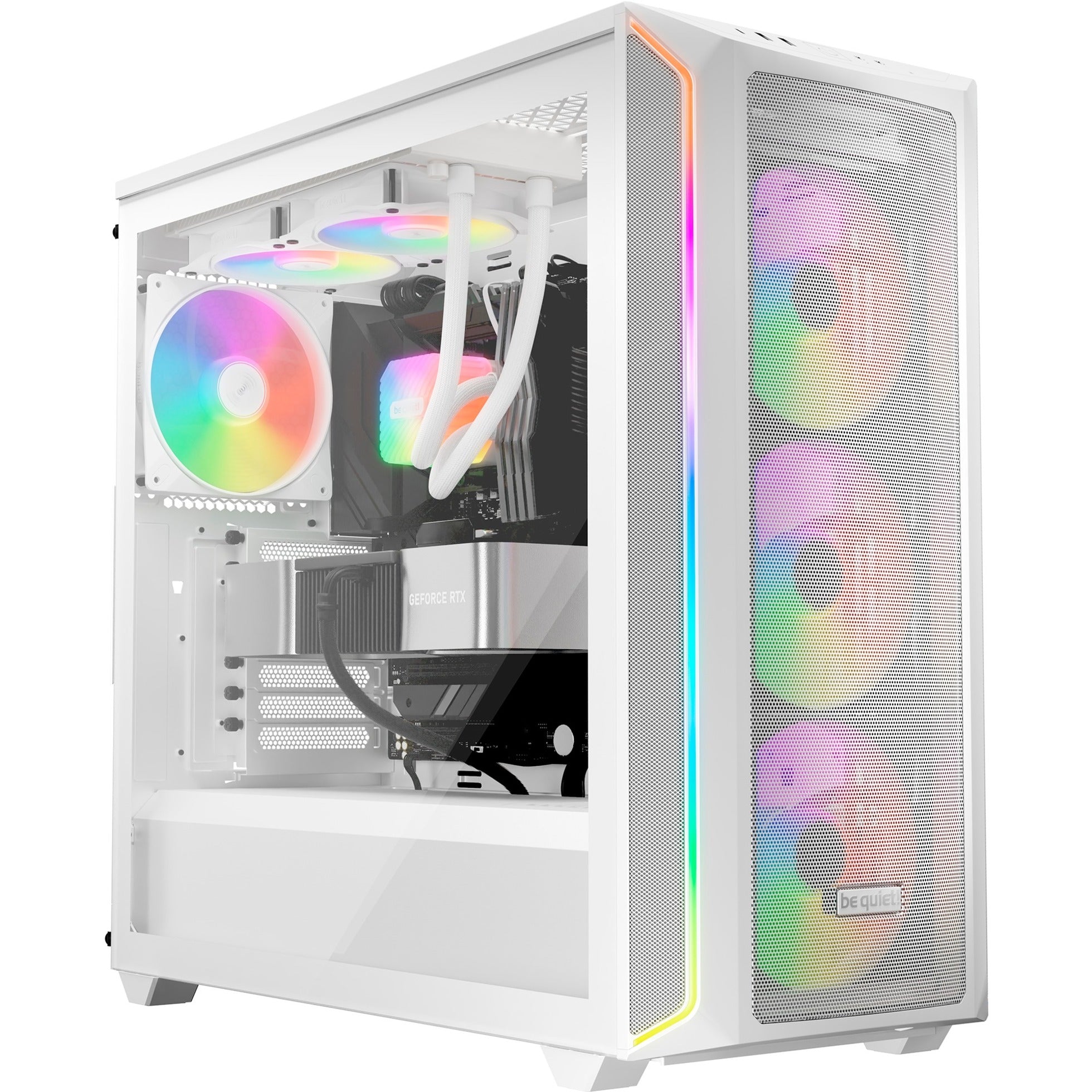 Be quiet! light wings lx pwm rgb case fans (wit, 3 stuks, 120 x 120 x 25 mm)