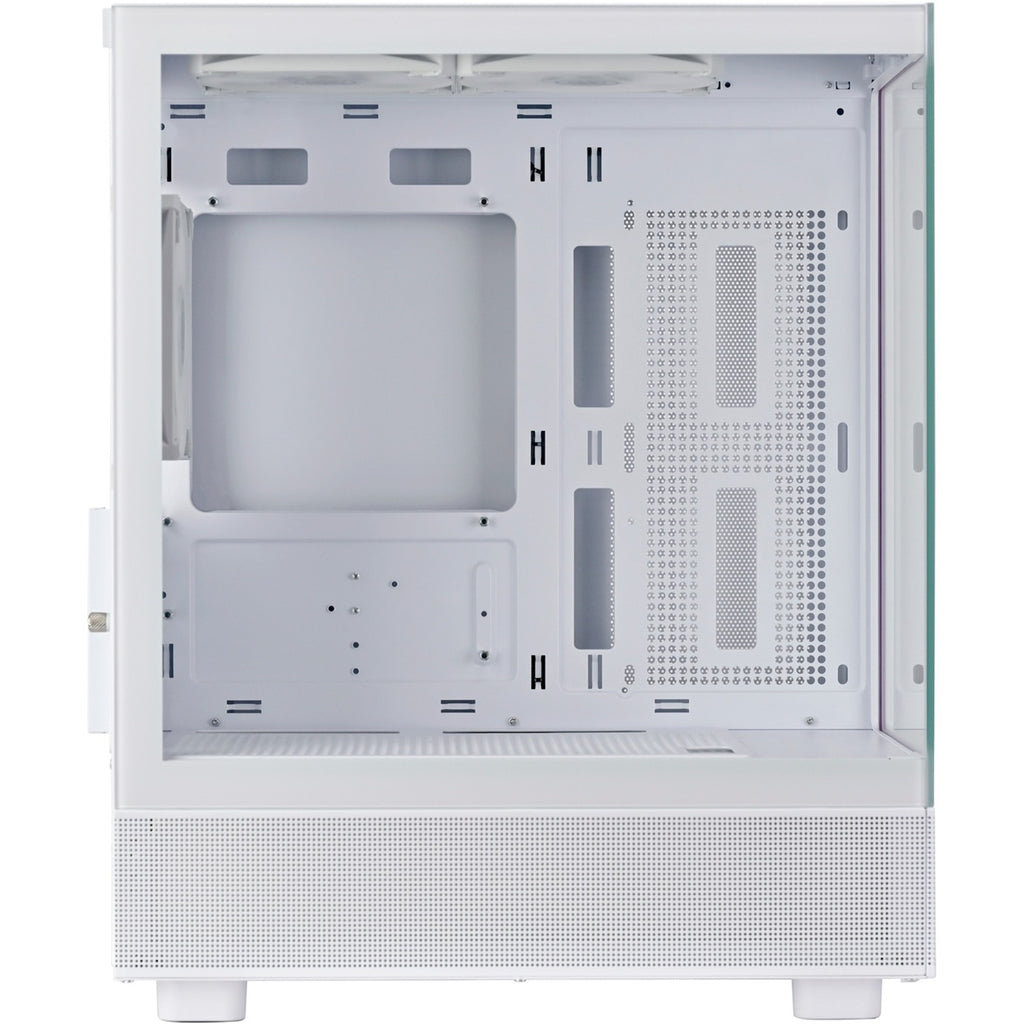 Silverstone lucid 04 mini tower behuizing (wit | 2x usb-a | 1x usb-c | rgb | tempered glass)